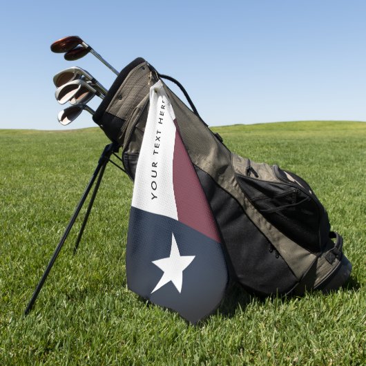 Vintages Texas-Staatsflagge Zollvergoldungsgeschen Golfhandtuch (Gras)
