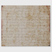 Vintages Text-Pergamentpapier Franzose-Browns TAN Geschenkpapier (Flach)