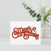 Vintages Textdesign: Frohe Weihnachten (Stehend Vorderseite)