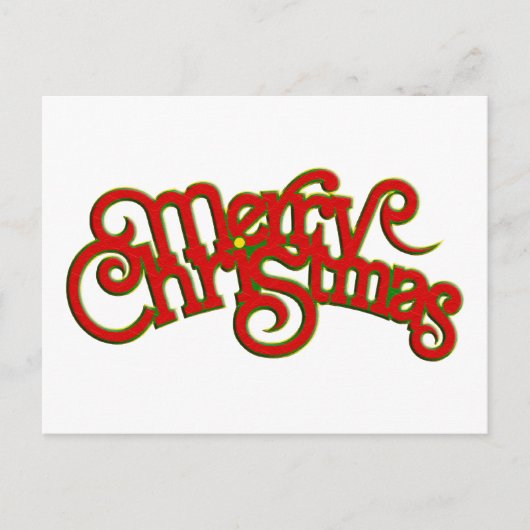Vintages Textdesign: Frohe Weihnachten (Vorderseite)