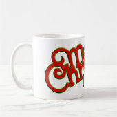 Vintages Textdesign: Frohe Weihnachten Kaffeetasse (Links)