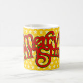 Vintages Textdesign: Frohe Weihnachten Kaffeetasse (Mittel)