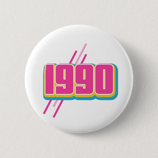 Vintages Textposter von 1990 Button (Vorderseite)