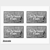 Vintages Texturmotiv Tweed Hintergrund Rechteckiger Aufkleber (Blatt)