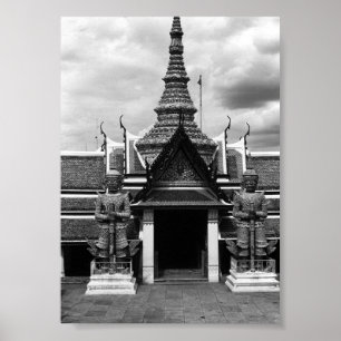 Vintages Thailand Bangkok Wat Phra Kaew Demon Guar Poster
