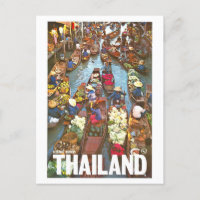 Vintages Thailand schwimmende Märkte