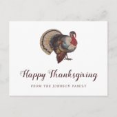 Vintages Thanksgiving in der Türkei Postkarte (Vorderseite)