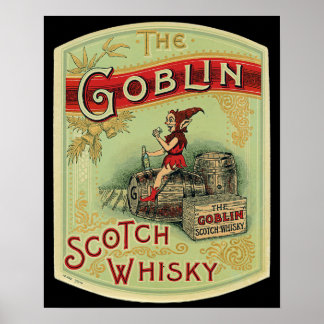 Vintages "The Goblin Scotch Whiskey Label" Poster