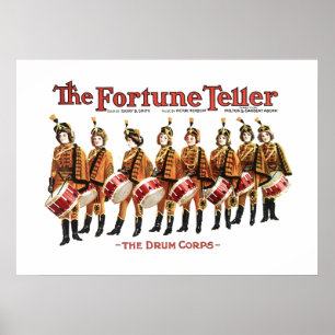 Vintages Theater Drum Corps Drummer Girl Poster