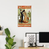Vintages Theater "Naughty Anthony" Poster (Heimbüro)
