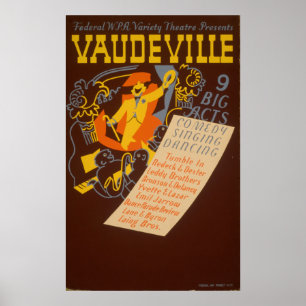 Vintages Theater-Plakat des Vaudeville-WPA Poster