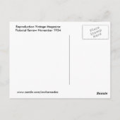 Vintages Theaterdatum Postkarte (Rückseite)