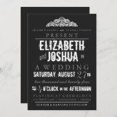 Vintages Theaterprogramm für Hochzeiten Einladung (Vorne/Hinten)