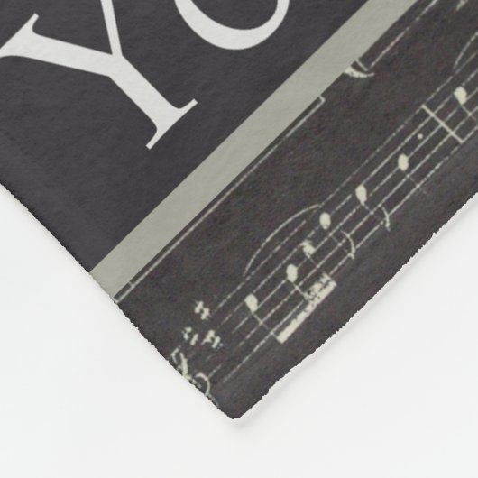 Vintages Thema der Pattern-Musiknote Fleecedecke (Ecke)
