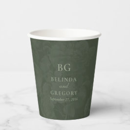 Vintages Thema Hochzeiten im Grünen Garten des Par Pappbecher