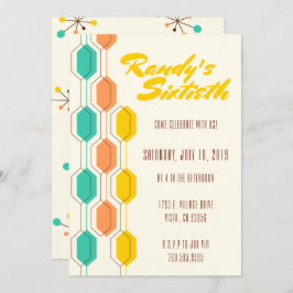 Vintages Thema Mitte des Jahrhunderts, Einladung z