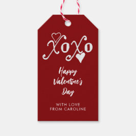 Vintages Thema Valentine XXOO Hand Lettered Geschenkanhänger