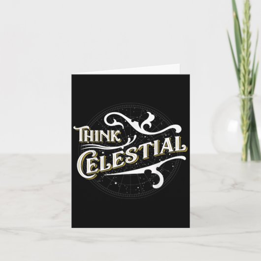 Vintages Think Celestial Inspiration Design für m Karte (Vorderseite)