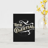 Vintages Think Celestial Inspiration Design für m Karte (Gelbe Blume)
