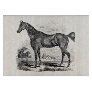 Vintages Thoroughbred-Pferdereiterpersonalisiertes Schneidebrett