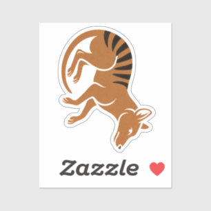 Vintages Thylacine Typografy-Design Aufkleber