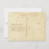 Vintages Ticket Save the Date Postkarte (Rückseite)