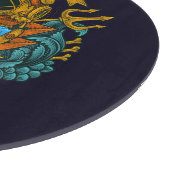 Vintages Tiefsee- und Tauchergrafik Schneidebrett (Ecke)