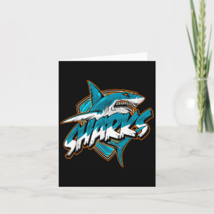 Vintages Tier Funny Shark Retro Niedlich Meme Karte