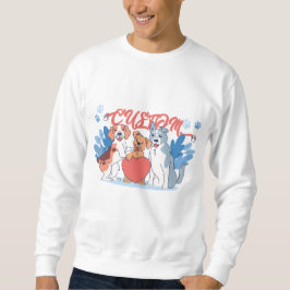 Vintages Tier für den menschlichen Hund mit indivi Sweatshirt