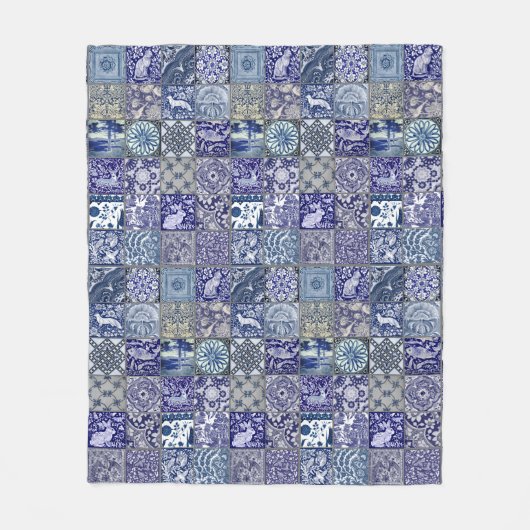 Vintages Tierhaarkaninchen Fleecedecke (Vorderseite)