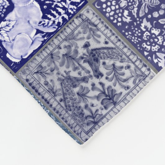 Vintages Tierhaarkaninchen Fleecedecke (Ecke)