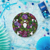 Vintages Tiffany-Hartglas, Lila Rose Pappteller (Party)