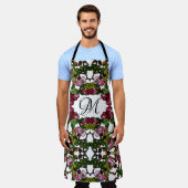 Vintages Tiffany-Hartglas Pink und rote Rosen Schürze (Getragen)