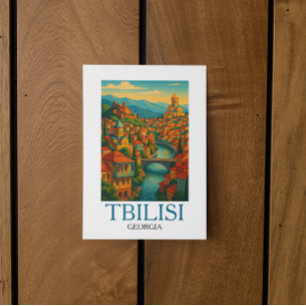 Vintages Tiflis-Reisen - Retro-Kunstwerk Postkarte
