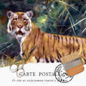 Vintages Tiger-Dekoupage-Tissue Paper Seidenpapier