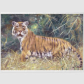 Vintages Tiger-Dekoupage-Tissue Paper Seidenpapier (Vorderseite)
