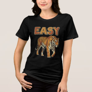 Vintages Tiger-T - Shirt-Design - Retro Bold A Tri-Blend Shirt