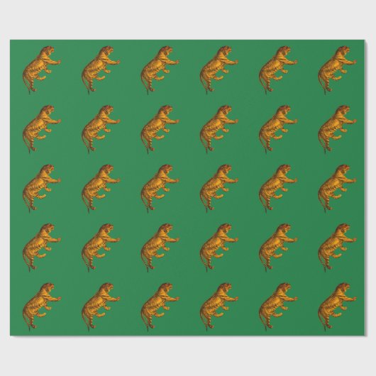 Vintages Tiger-Wrapping Geschenkpapier (Flach)