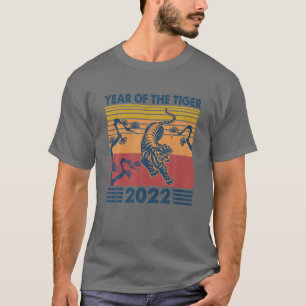 Vintages Tigerjahr chinesisches Zodiac-Happy New Y T-Shirt