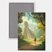Vintages Tikal Guatemala Magnet (Vorderseite/Rückseite)