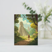 Vintages Tikal Guatemala Postkarte (Stehend Vorderseite)