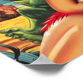 Vintages Tiki-Button hoch Poster (Ecke)