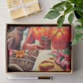 Vintages Tiki-Button Seidenpapier (Geschenk)
