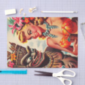 Vintages Tiki-Button Seidenpapier (Handwerk)