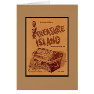 Vintages Tiki-Menü Mitte des Jahrhunderts