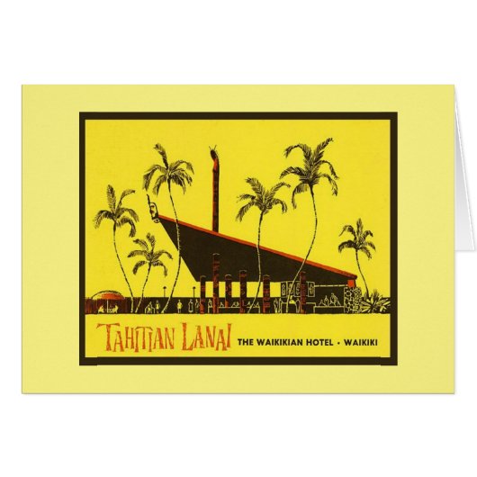 Vintages Tiki-Menü Mitte des Jahrhunderts (Vorderseite (Horizontal))