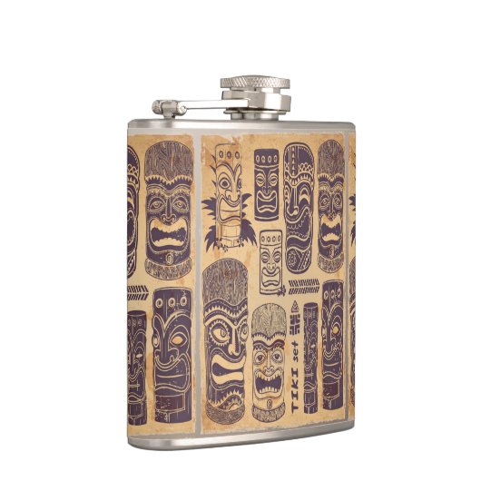 Vintages Tiki Set Flachmann (Rechts)