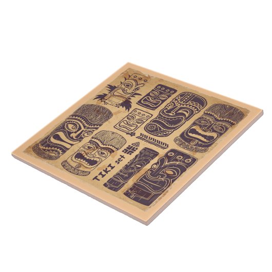 Vintages Tiki Set Fliese (Seite)