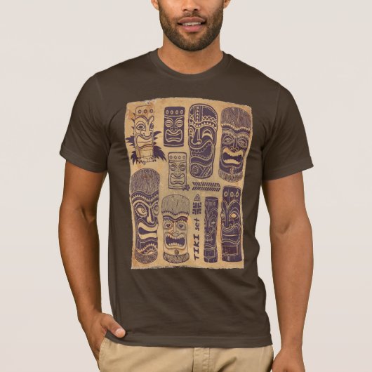 Vintages Tiki Set T-Shirt (Vorderseite)