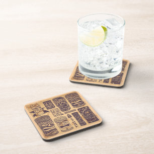 Vintages Tiki Set Untersetzer